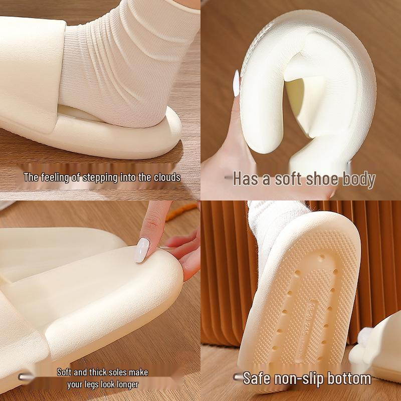 Soft-Soled EVA Slippers: Comfortable, Non-Slip, Thick-Soled Bathroom Slippers for Men and Women, Perfect for Summer.