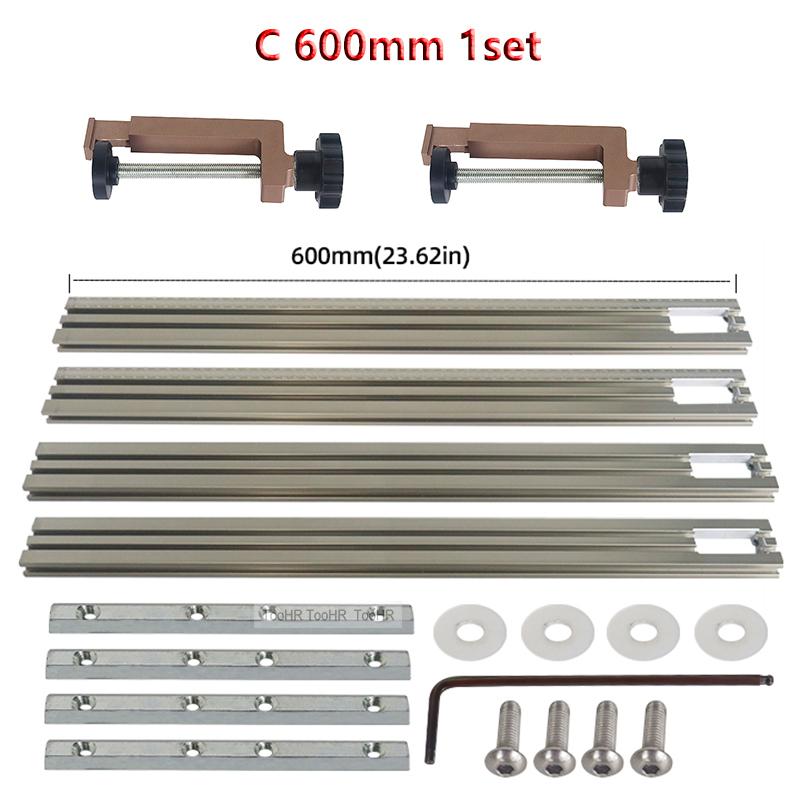 Routing Jig Frame System Adjustable Frame Rectangles and Squares Trimming Machine Milling Groove Engraving Guide Rail Bracket