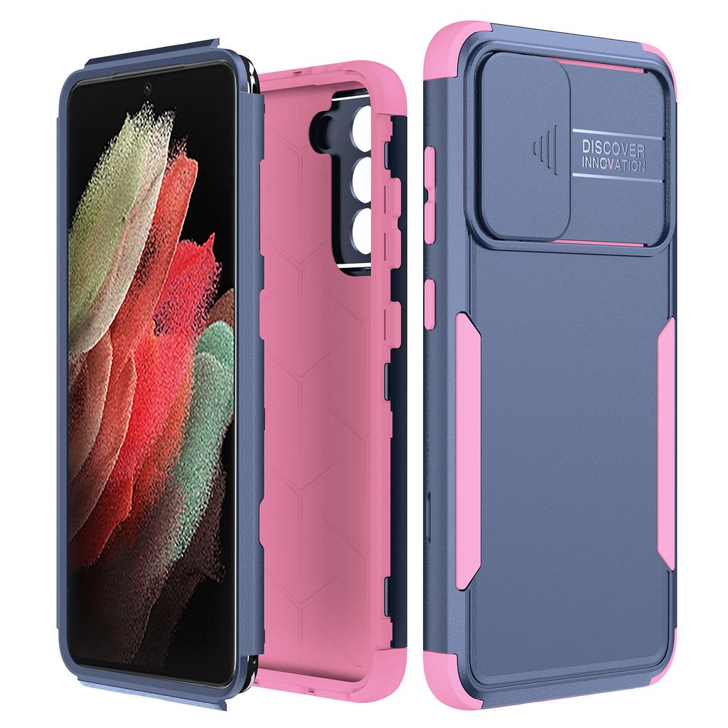 Für Samsung Handyhüllen mit einem Nischen-High-End-Gefühl, kreatives Schiebefenster-Design, sturzsichere Schutzhülle, All-Inclusive-Handyhülle