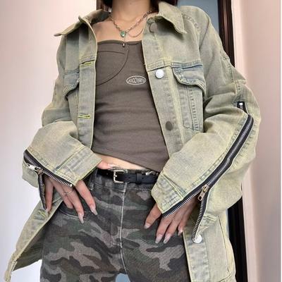 Autumn Women's Denim Jacket Loose Button Lapel Jacket Long Sleeve Jeans Jacket