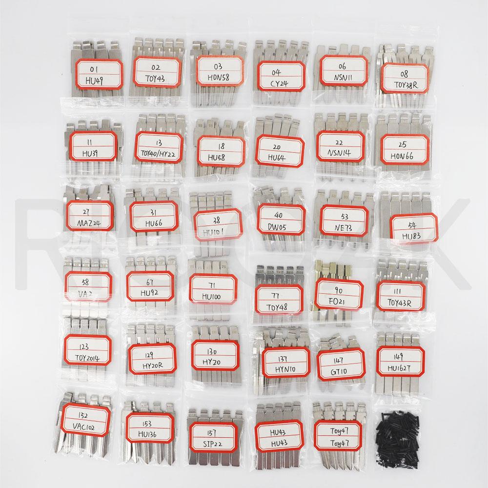 175pcs Car key Blank Flip Folding Remote KD VVDI Key Blade with 200pcs Pins for JMD VVDI KEYDIY KD Remote 175 No Logo No box