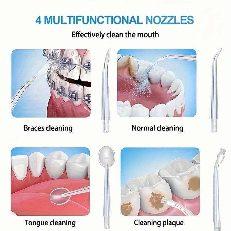 Nigf USB Rechargeable Water Flosser Portable Dental Irrigator 120Psi Waterproof Teeth Cleaner with Large Water Tank