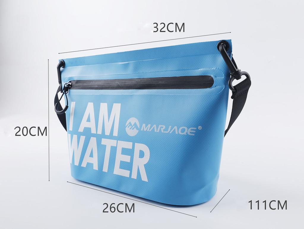 Portable Single Shoulder Swim Dive Bag Waterproof Outdoor Travel Makeup Storage Zipper Bag Small Handheld Beach Fishing Hiking