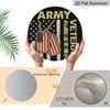 2D Flat Printing, 1pc, Circular Metal Sign/ Plaque for Veterans' Commemoration, Memorial Day, Suitable for Natural Decoration, Walls, Rooms, Gardens