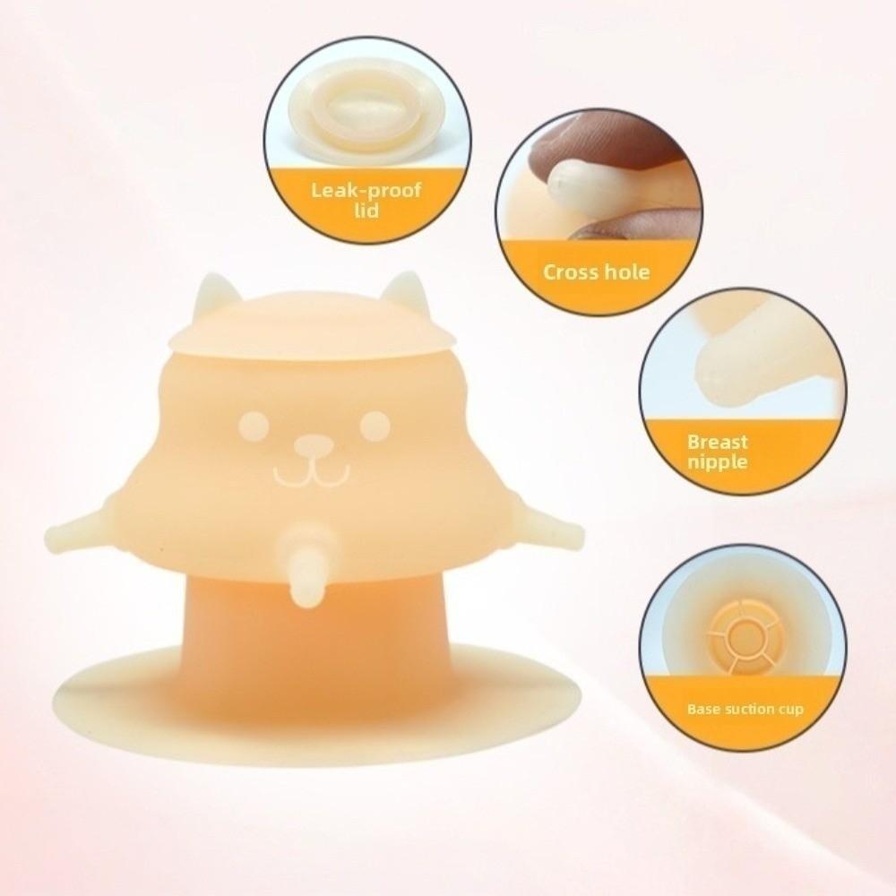 Nipple Suction Cup Base Puppy Milk Feeder Cat Food Dispenser Dog Cat Food Bowl  for Puppy Kitten