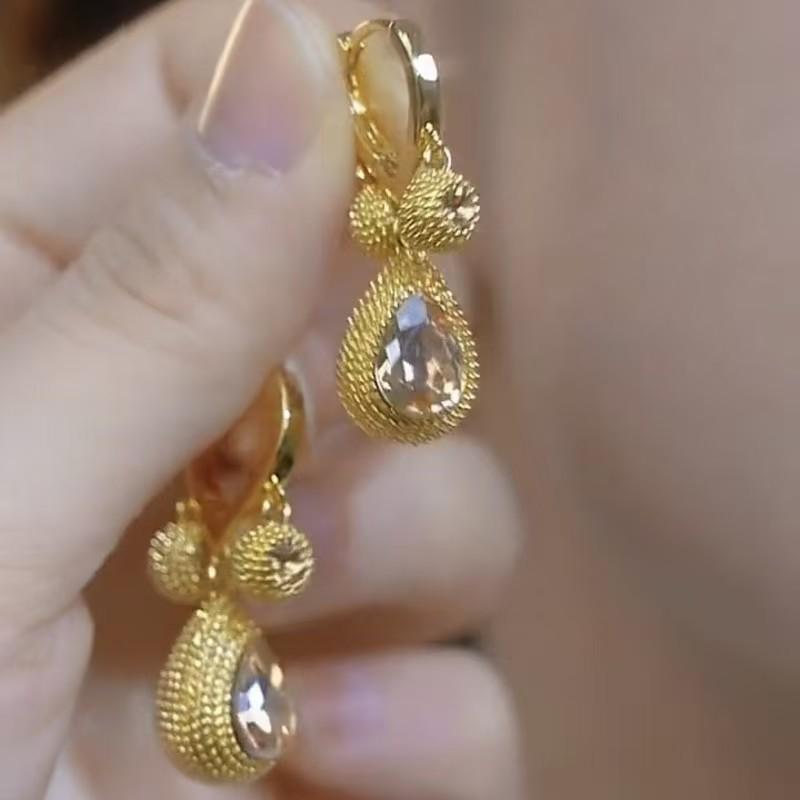 2024 Elegant Zircon Durian Earrings In Light Luxury Purple - Unique Design