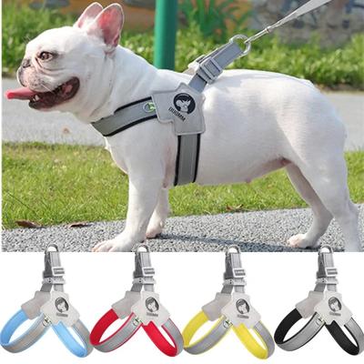 Dog Harness and Leash Set No Pull Adjustable Pet Harness Vest For Small Dogs Cats Reflective Mesh Dog Chest Strap French Bulldog