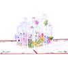 Stylish 3D Popup Paper Card Bright 3D Flower House Popup Card Elegant Moving Gift for Friend and Family