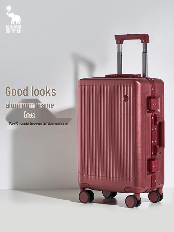 OIWAS 24-inch Hardside Aluminum Frame Spinner Suitcase