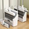 Broom and Dustpan Set Self-Cleaning Teeth Design Stand Up Broom and Dustpan for Home Office Indoor Outdoor Sweeping