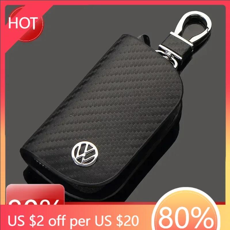 80% Heet Leer Auto Sleutelhoes Houder Sleutelhanger Hoesje Voor Volkswagen Sharan Golf Passat Jetta Touareg Tiguan Polo Scirocco MK5 A