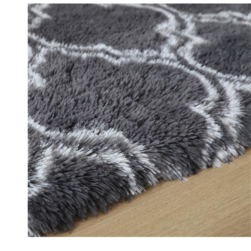 Carpet Shaggy Tie-Dye Carpet Living Room Dirty Resistant Easy Care Household Non-Slip Pad