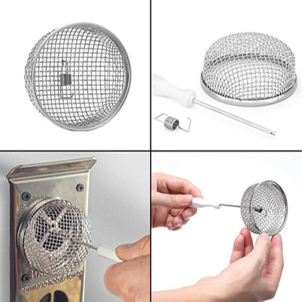 Edelstahl Fliegengitter RV Heizung Entlüftungsabdeckung Gitter mit Installationswerkzeug