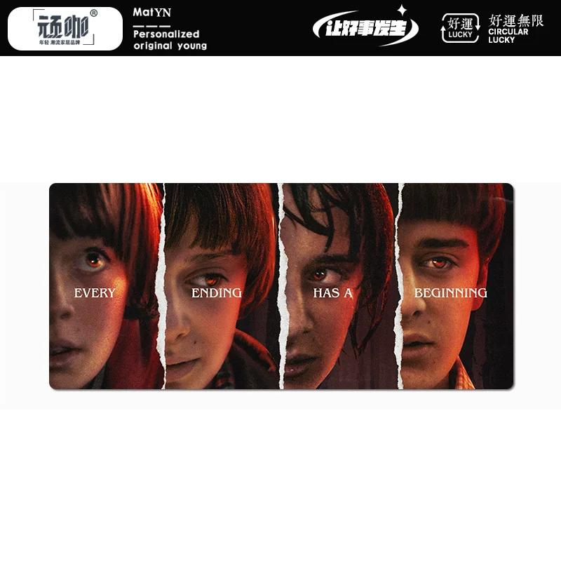 New  Creativity Stranger Things Peripheral High Definition Printing Leather Mouse Pad Large Size Computer Non-slip and Dirty-resistant Keyboard Pad