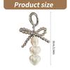 Lovely Beaded Bowknot Heart Keychain Pendant Bag Phone Pendant Women Backpack Handbag Charm Lovely Hangings Decoration