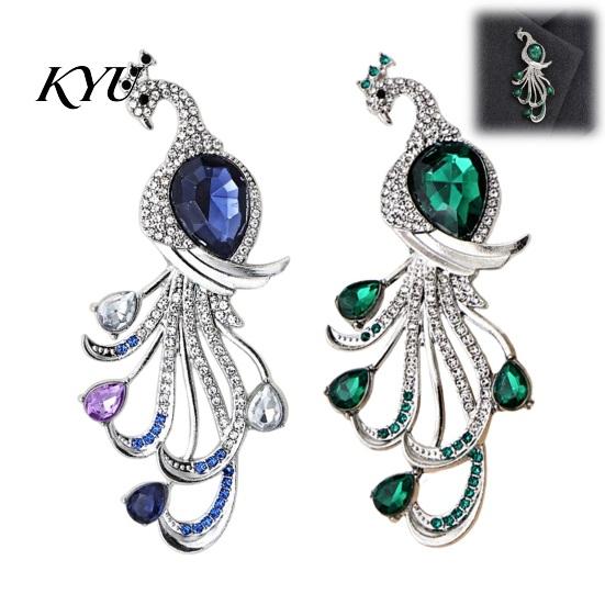 Rhinestone Peacock Pin Faux Crystal Brooch for Women, Bling Lapel Pin, Dainty Clothing Jewelry Wedding Party Prom Shape