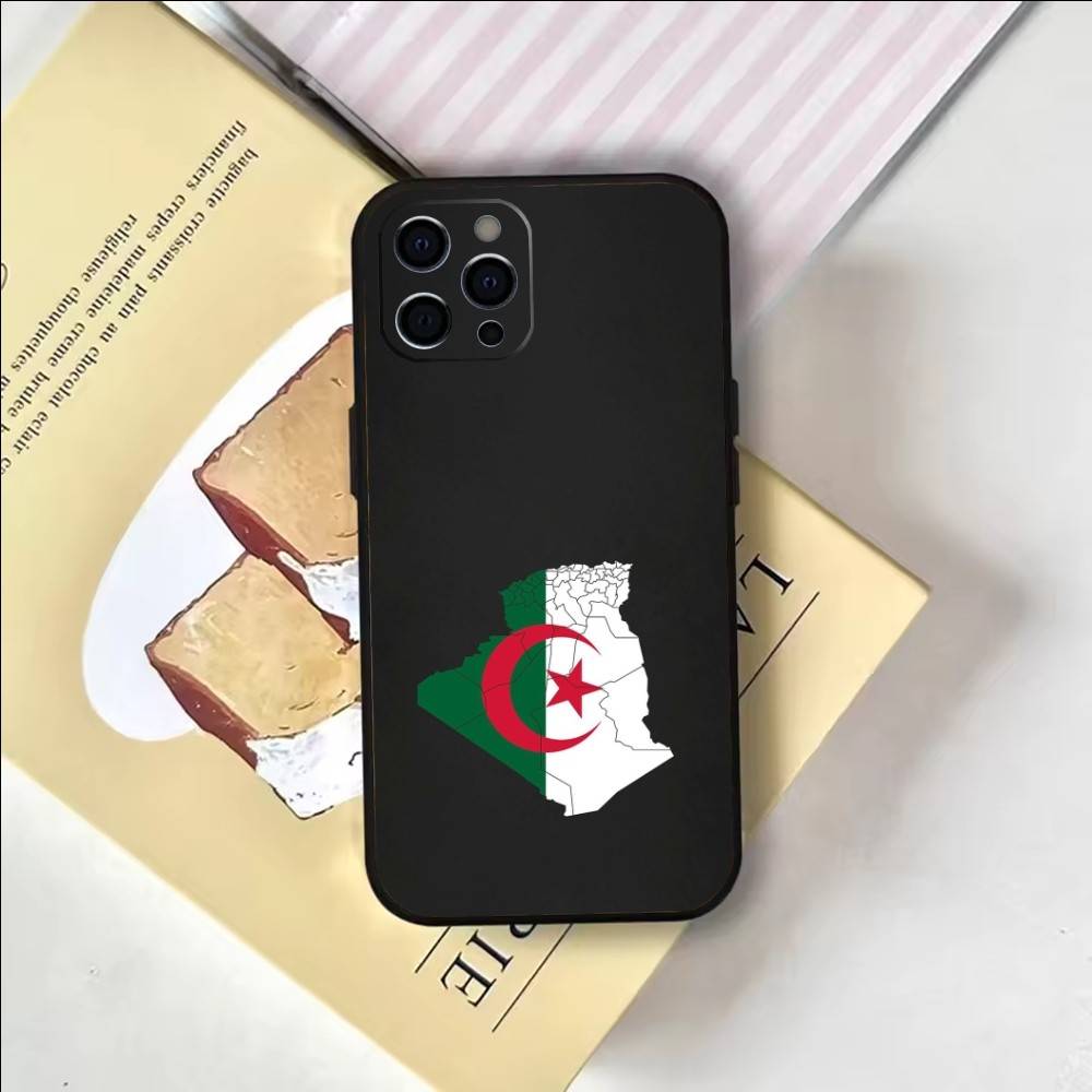 Flag of Algeria Phone Case For iPhone 17, 16,15,14,13,12,11 Plus,Pro Max, Others Soft Black Cover