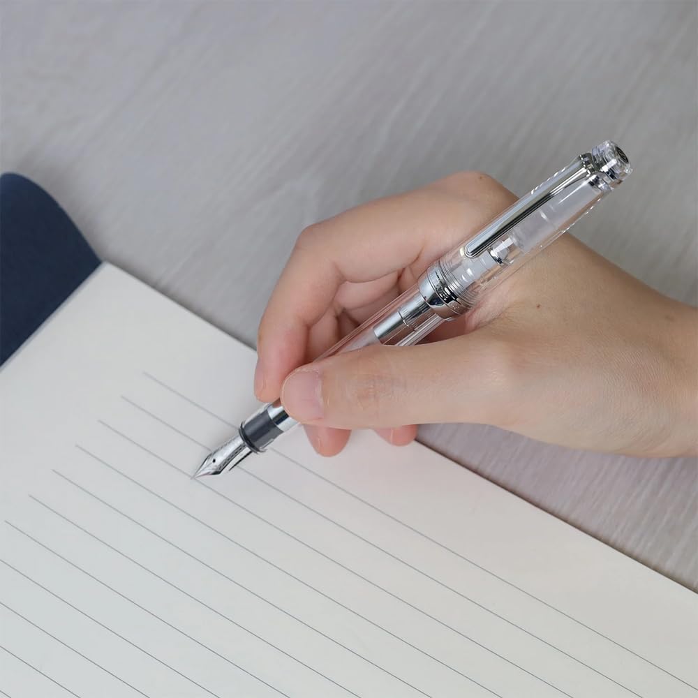 Sailor Professional Gear Slim Silver Demonstrator Model Zoom Fountain Pen 11-1275-700
