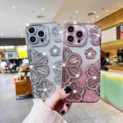 Etui 3D z kwiatowym wzorem na iPhone'a do modeli Apple 17 Promax/16 Plus/15/13/12PM