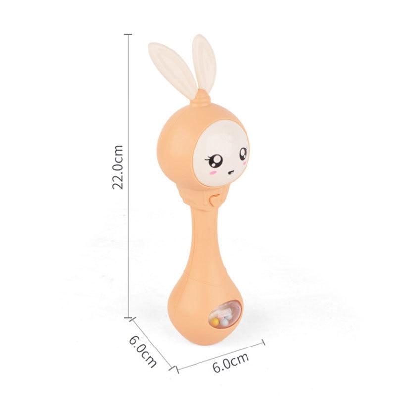 Baby Music Flashing Rattle Toys Rabbit Teether Hand Bells Mobile Infant Weep Tear Rattles Newborn Early Educational Toys 0-12M