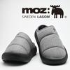 Mozu Men's Warm Slide Sandals, Brushed Fleece, Cold Weather Sandals, Clogs, Lightweight, Thick Sole, Suitable for Indoor and Outdoor Use, Gray, Size S