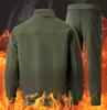 Outdoor Autumn and Winter Plus Velvet Thickened Overalls Suit Men's Cold-proof Warm Jacket Water-repellent