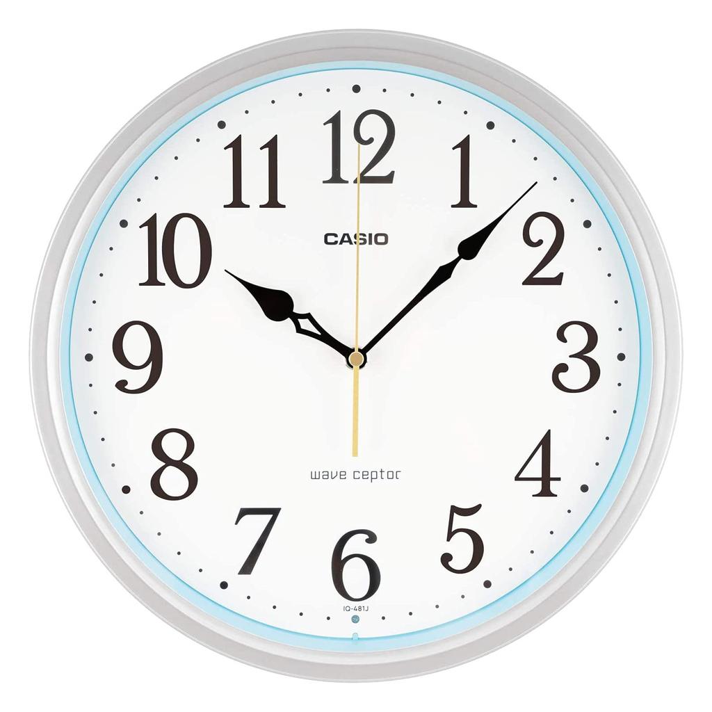 Casio Wall Clock Radio Clock Silver Analog Standard Night Second Hand Stop IQ-481J-8JF