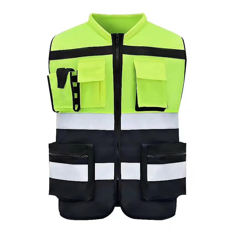 OLOMM Multi-Pocket Reflective Safety Vest One Size