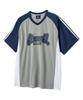 MOZMOZ Sporty Air Mesh Short Sleeve Jersey T-Shirt Navy