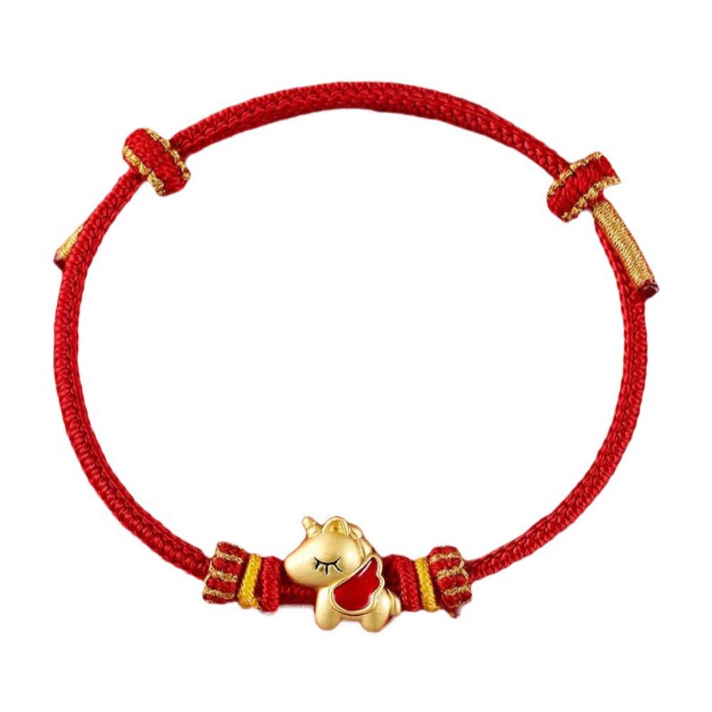 Chinese Style Horse Year Bracelet Hand-woven Fortune Bracelet Good Lucky Bracelet Spring Festival