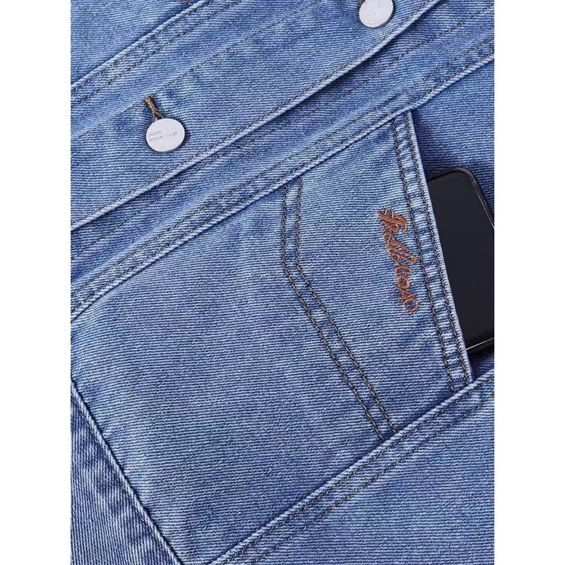 Fashionable Versatile Embroidered Washed Denim Vest for Women, New Spring/Summer Style, Loose Sleeveless Jacket, Casual Thin Outerwear