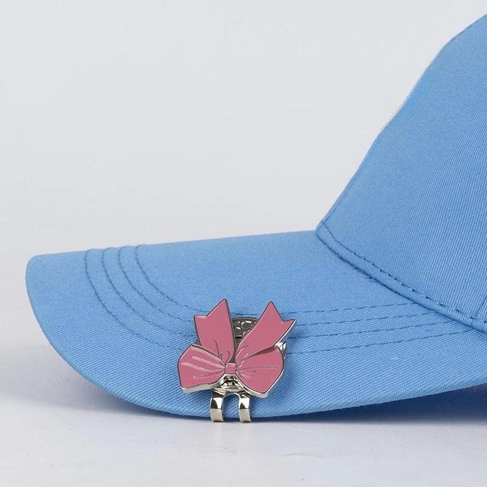 Pink Ribbon Golf Cap Clip Magnetic Golf Hat Marker Outdoor Sports Golf Ball Mark  Women Girls