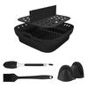 Rectangular 10.4L 5.2L Air Fryer Silicone Tray Set Square 8.5 Inch Non Stick Baking Mat Reusable Kitchen Bakeware Accessory