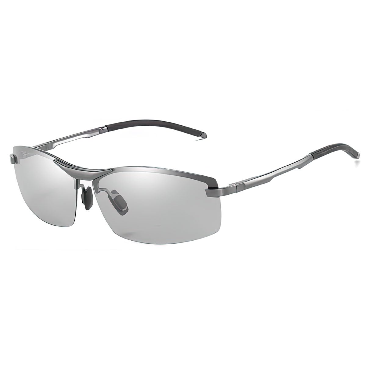 

FEISEDY Фотохромные Поляризованные Овальные Идеально Подходят для Защиты от УФ-лучей на Открытом Воздухе Мужские Полуободковые Солнцезащитные Очки, Рыбалка, Вождение, Бейсбол, Гольф, Бег,