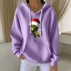 Women's Fashion Casual Christmas Angel Print Pullover Long-Sleeve Sweatshirt