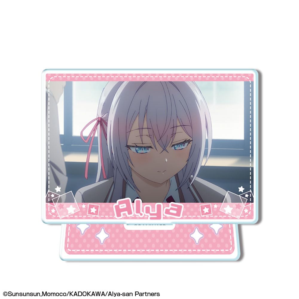 the girl next door who sometimes whispers in mini acrylic stand Alya B Alya-san, Russian, AMAN-R002-m02