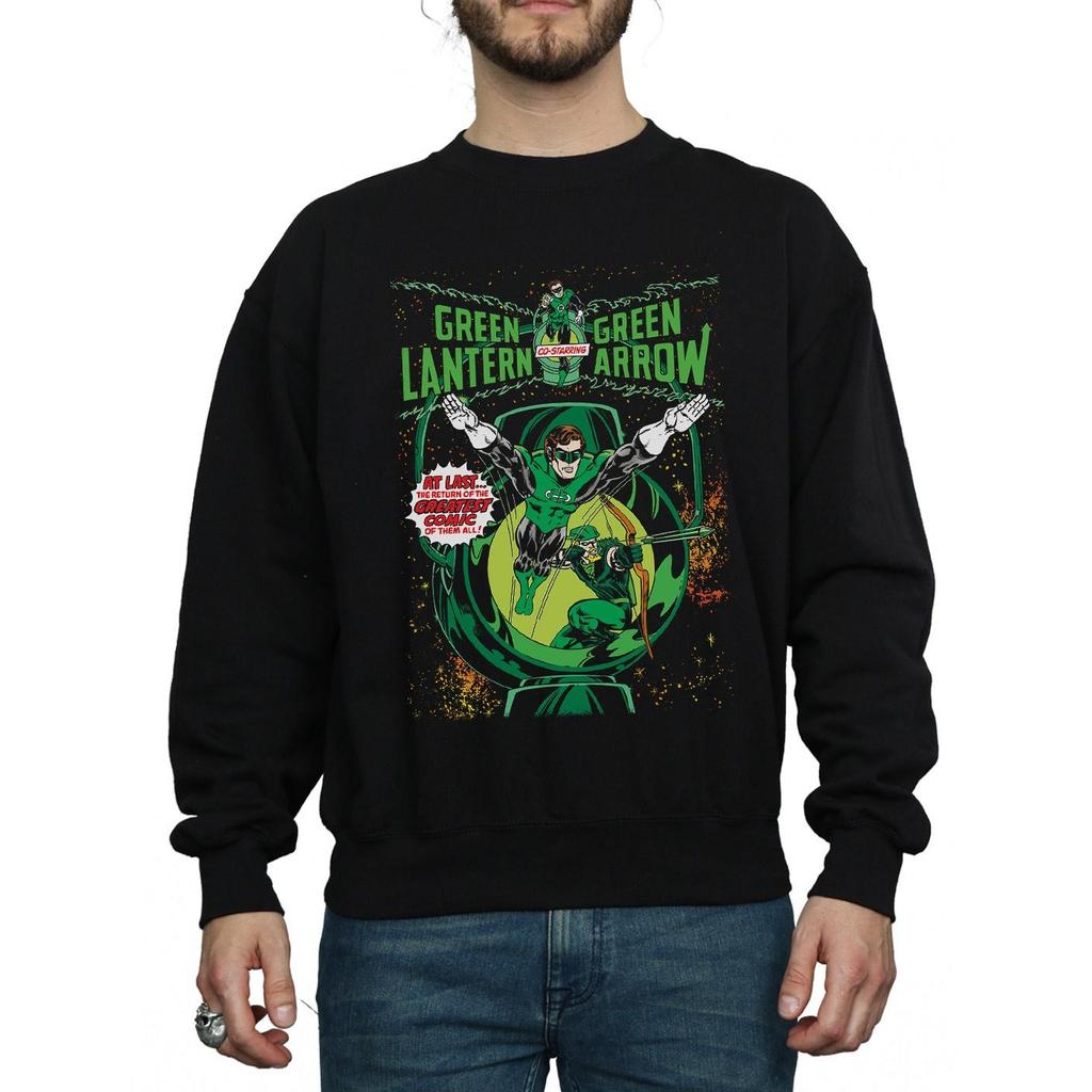 DC Comics Herren Green Lantern Pfeil Cover Sweatshirt