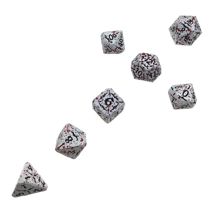 7Pcs Digital Number Multi-faceted For Kid/Adult Toys/Games Zinc Alloy Dice