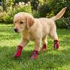 4PCS/SET Breathable Pet Booties Reflective Stripe Dog Sneakers Mesh Dog Shoes  Outdoor Use