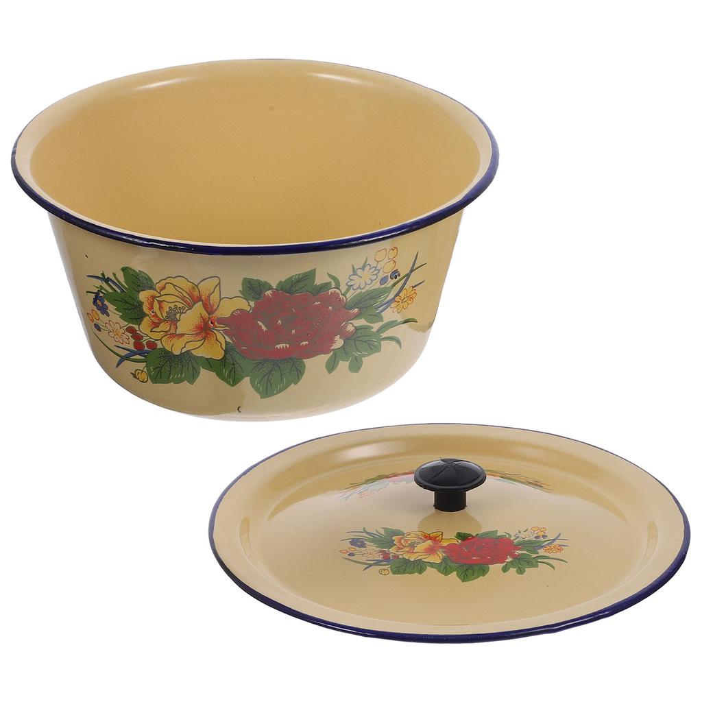 Nádrž na olej Staromódní sádlová mísa Na těstoviny Smalt Velká mísa Kuchyňské smaltované nádobí