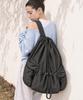 PRENDS SOIN DE TOI Studded Drawstring Backpack Deep Charcoal