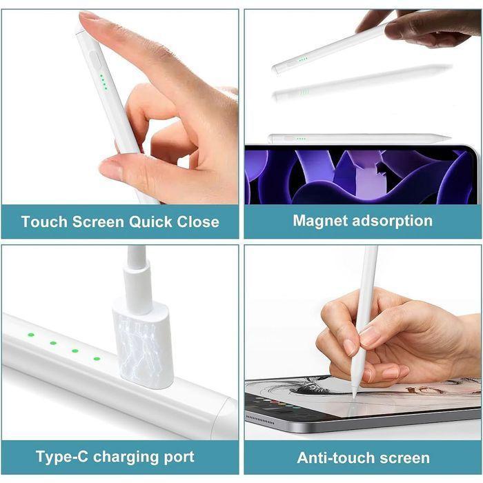 Stylet Tactile - BOOLING - pour iPad 2018-2025 - Rejet de paume - Haute précision - Design léger