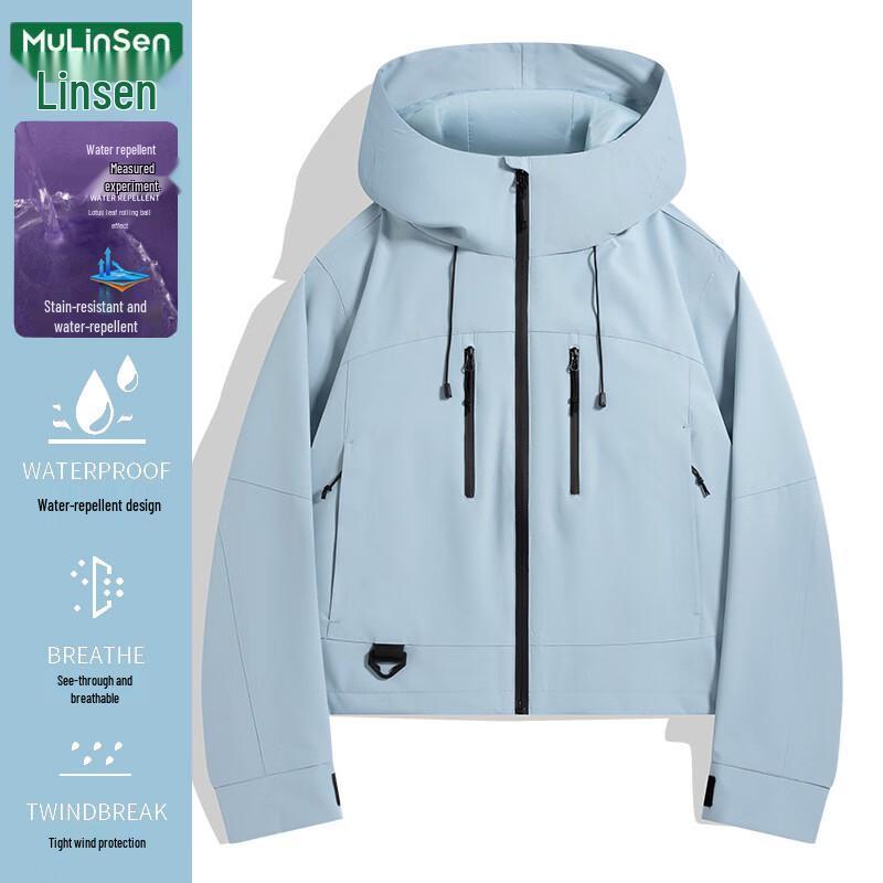 MULINSEN 2026 New Women s Petite Short Windbreaker Jacket L