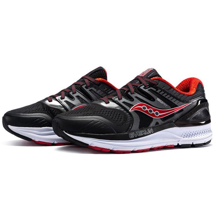 SAUCONY Redeemer ISO 2 Cushioning Breathable Lightweight Low Top Running Shoes Men Sneaker Gray Black S20381-1