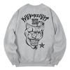 KAN6312 Kmg0096 Chicano Mask Fleece-Lined Sweatshirt - Gray