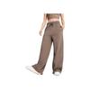 PUMA Skin-Friendly Comfortable Soft Lace-Up Mid-Waist Casual Pants Women bottoms Brown 631892-93