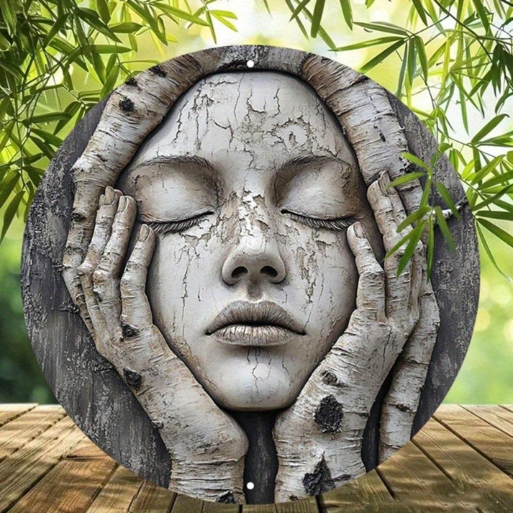3D Metal Tree Wall Art Aluminum Sign Decorative Door Hanger Home Sculpture