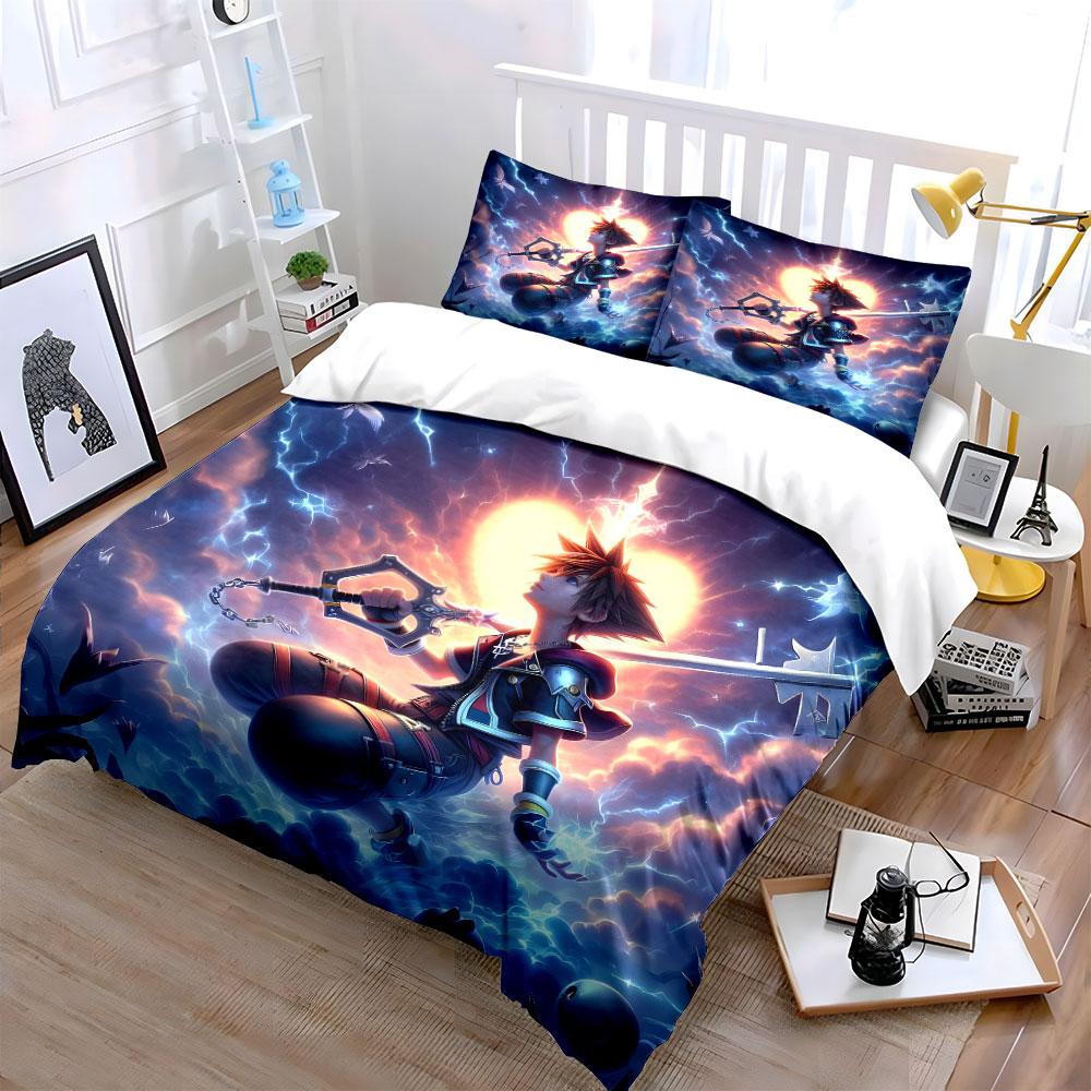 Character with Glowing Keyblade. Bedding Sets Duvet Cover Sets Duvet Covers Pillowcases(1*Duvet Cover 2*Pillowcases Without Duvet Insert)
