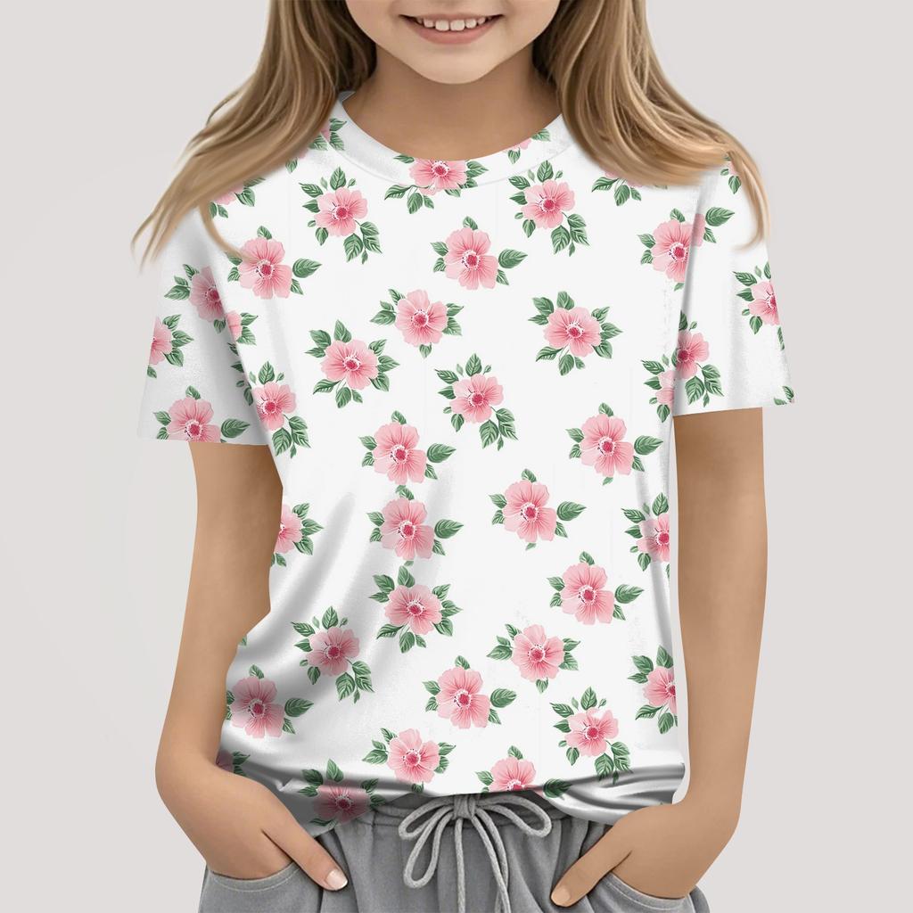 Dívčí chlapecká trička pro batolata Dětské top chlapecké a dívčí tričko s krátkým rukávem