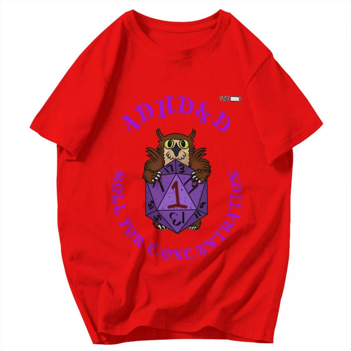Men T Shirt ADHDD Roll For Concentration Awesome Unique Y2K Graphic Crewneck Unisex Tops T Shirts S